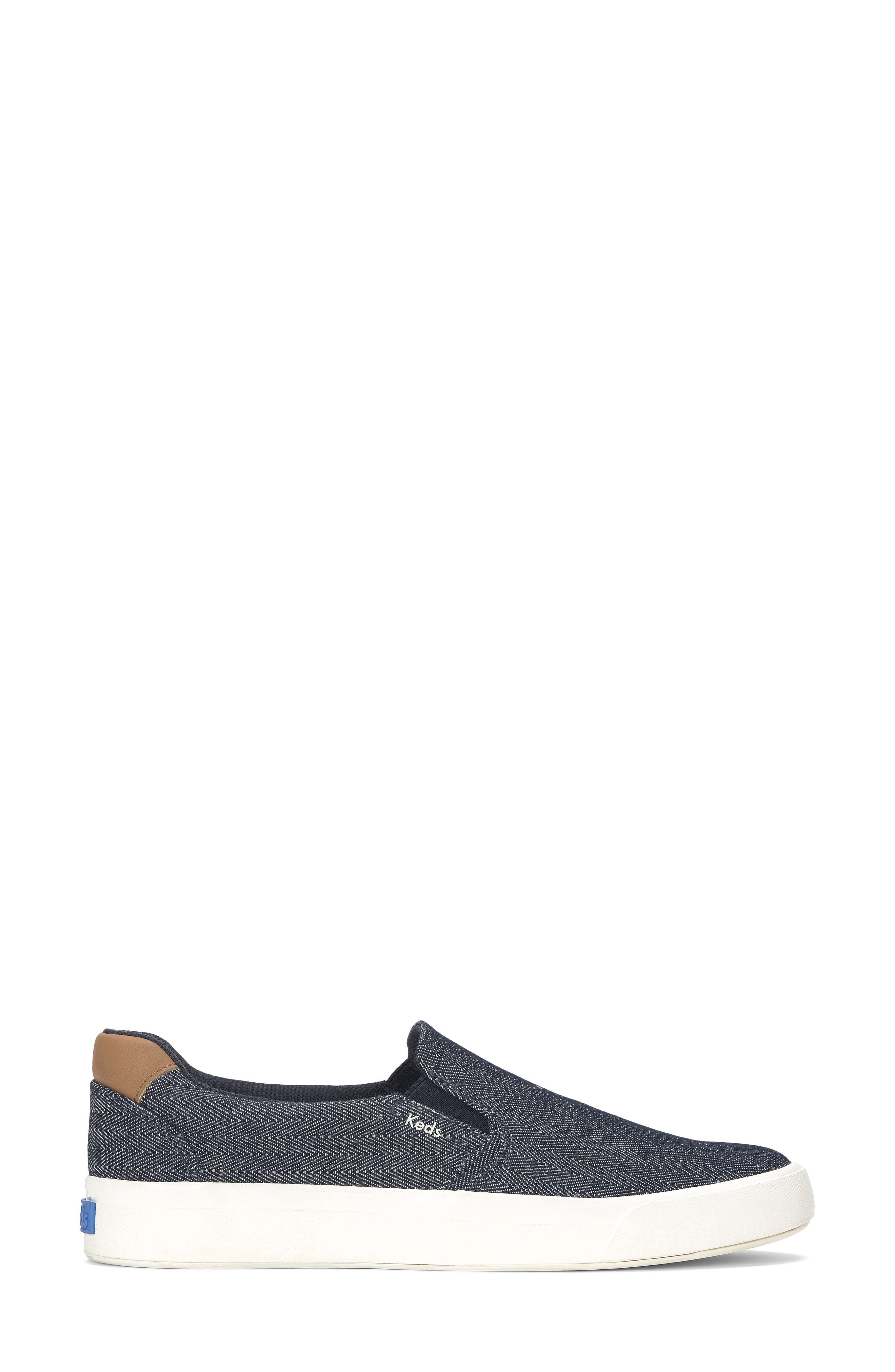 Champion Slip-On Sneaker, Alternate, color, NAVY/ COGNAC