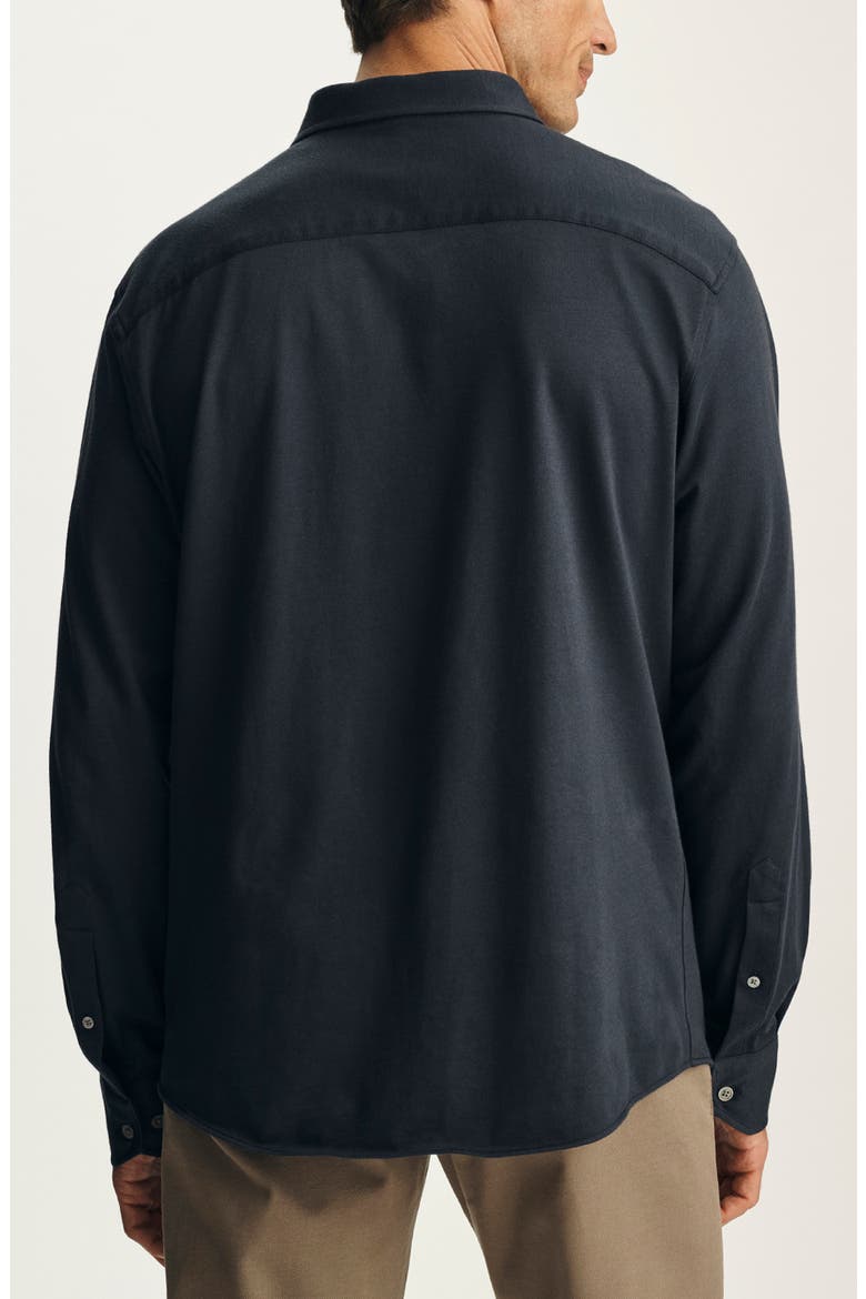 Cotton Blend Button-Up Shirt, Alternate, color, TOTAL ECLIPSE