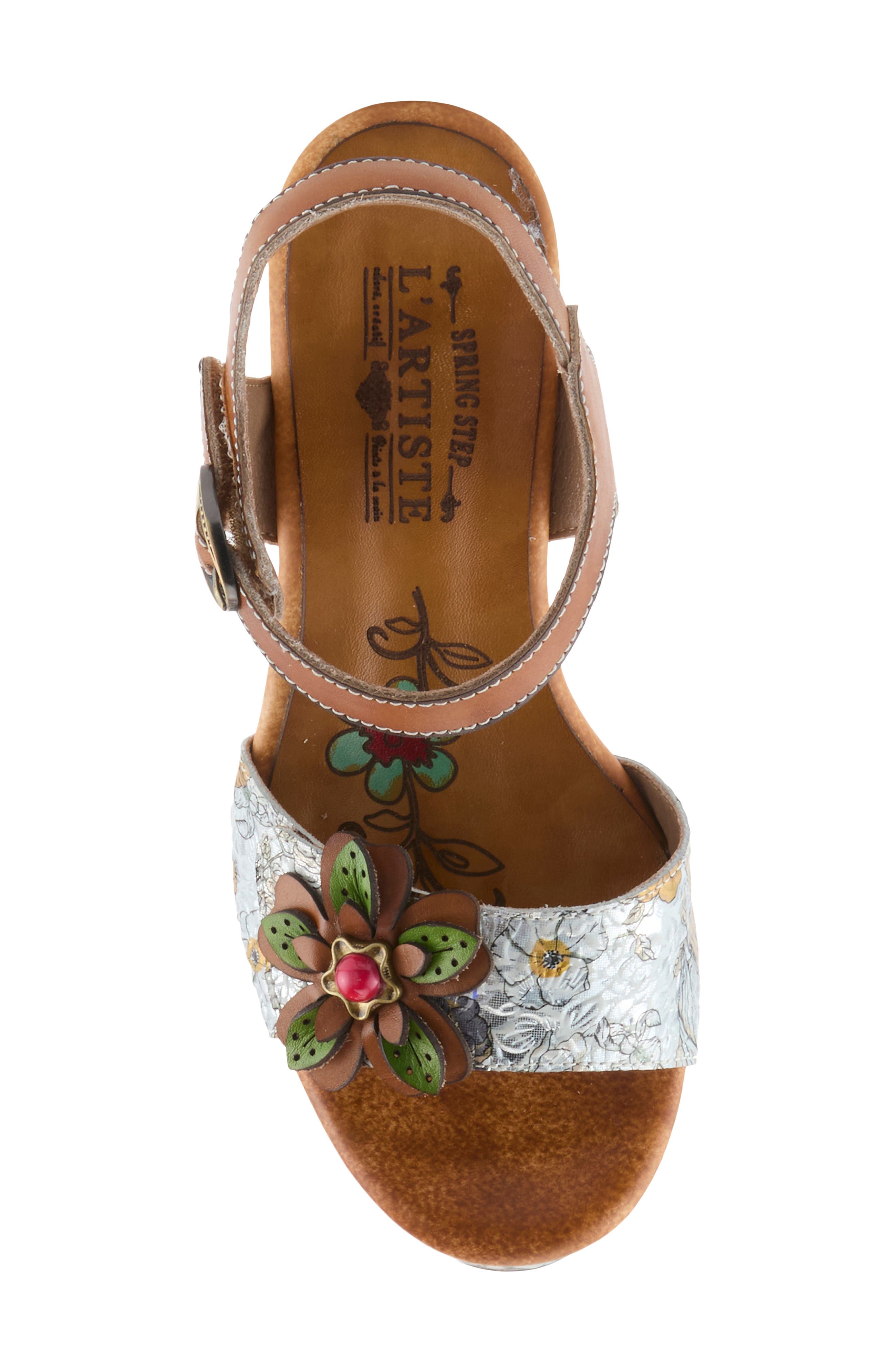 L'Artiste by Spring Step Felis Platform Sandal, Alternate, color, Camel Multi
