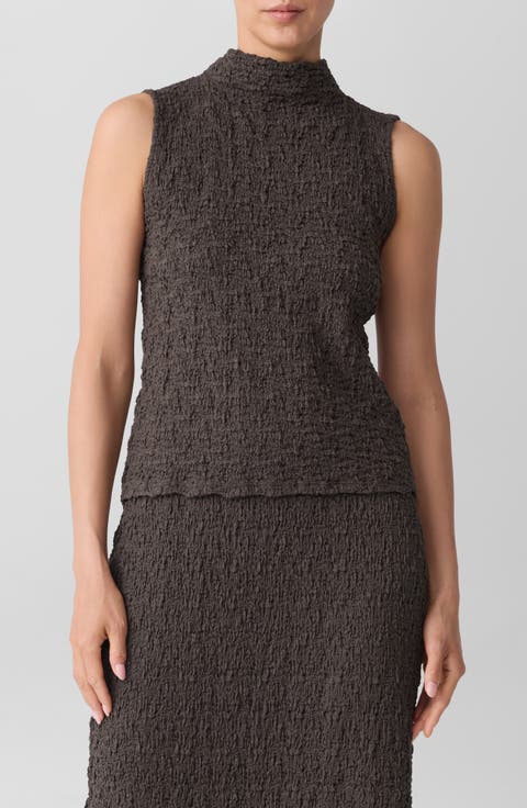 Textured Organic Cotton Blend Tank