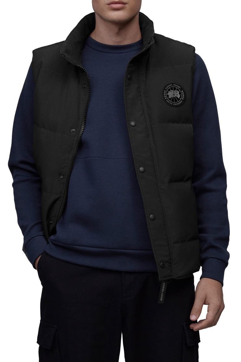 Garson Water Repellent 625 Fill Power Down Vest, Main, color, BLACK