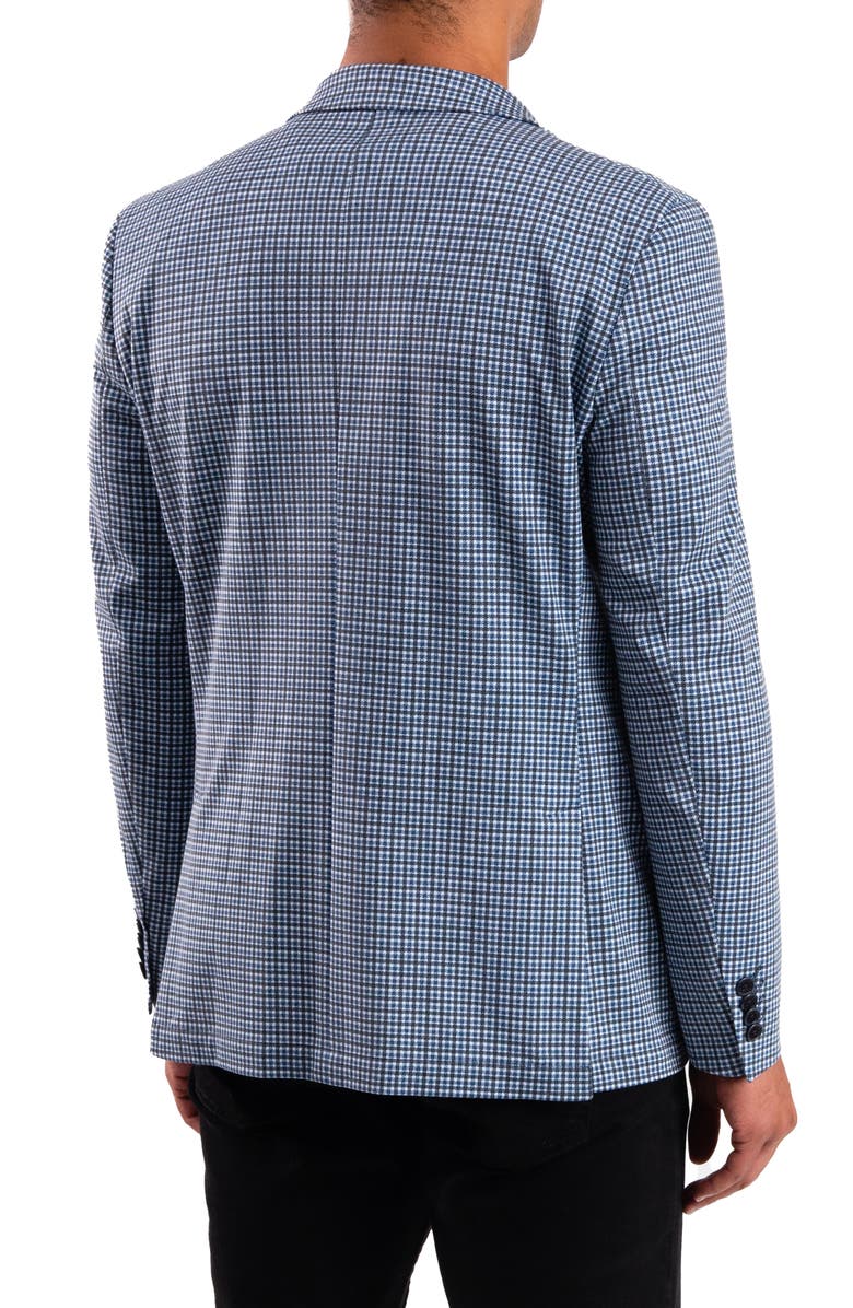 SAVILE ROW CO Navy Check Knit Sport Coat, Alternate, color, Navy