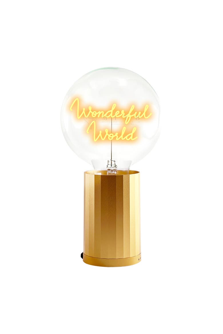 Wonderful World Portable Table Lamp, Main, color, Gold