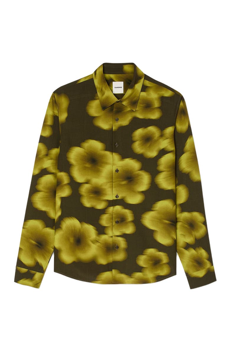 SANDRO Loose-fit floral shirt, Alternate, color, 