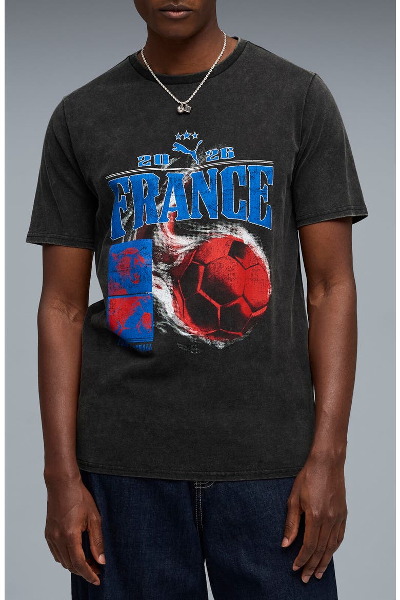Fanpack '90s France Cotton Graphic T-Shirt, Main, color, PUMA BLACK/ PUMA WHITE