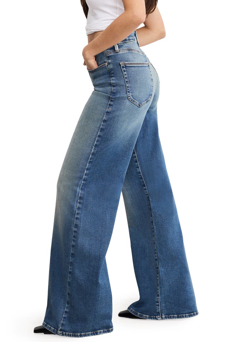 Good Waist High Waist Wide Leg Palazzo Jeans, Alternate, color, INDIGO986