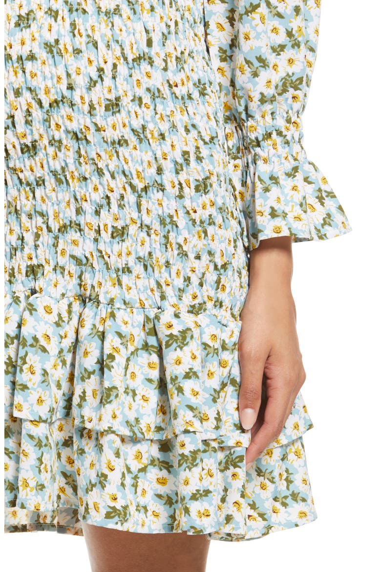 Daisy Flora Off the Shoulder Ruffle Maternity Dress, Alternate, color, MULTI
