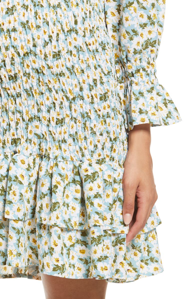 Savi Mom Daisy Flora Off the Shoulder Ruffle Maternity Dress, Alternate, color, 