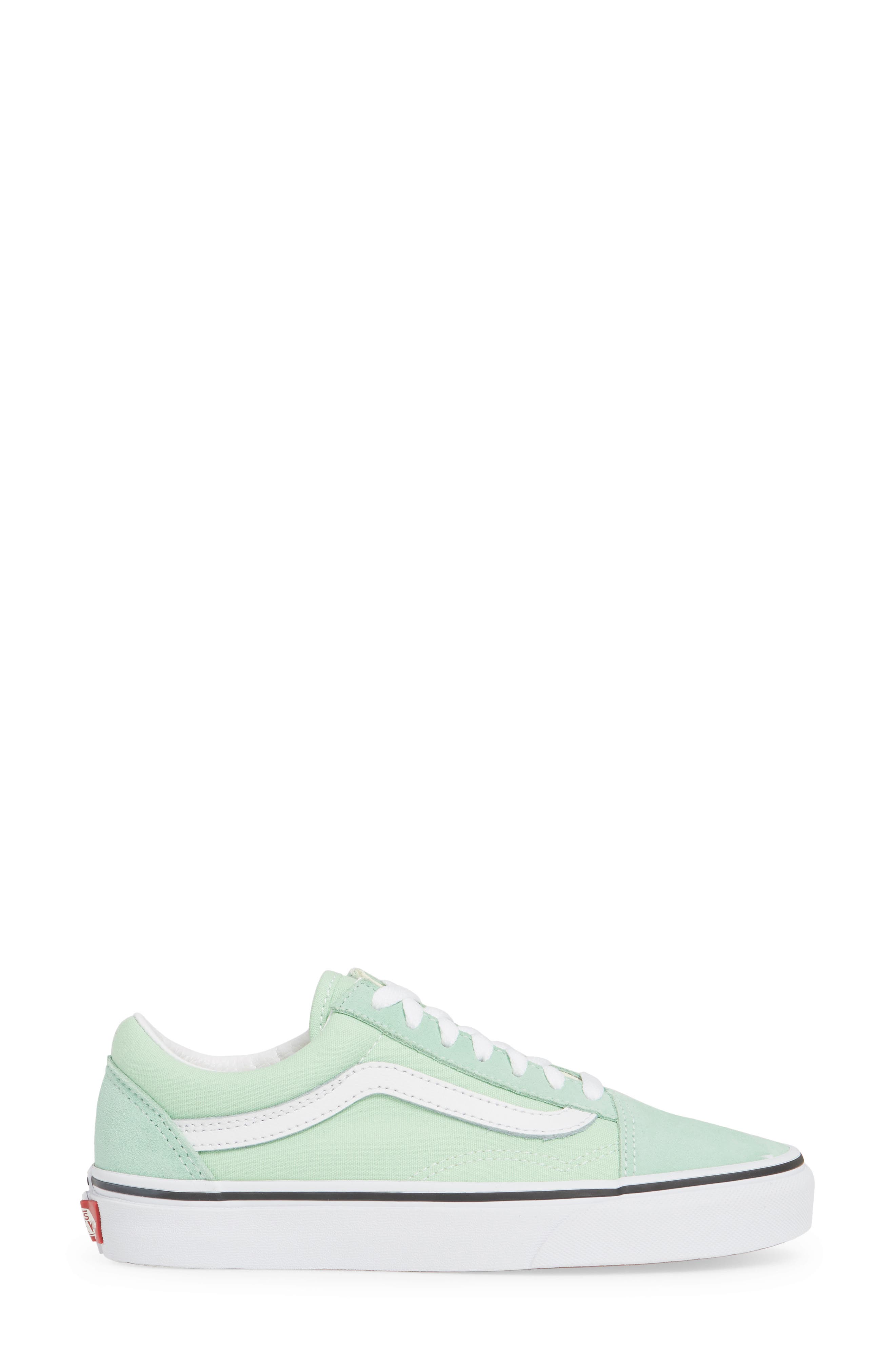 Old Skool Sneaker, Alternate, color, GREEN ASH/ TRUE WHITE