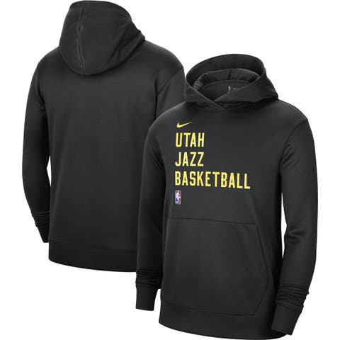 Unisex Nike Black Utah Jazz 2023/24 Performance Spotlight On-Court Practice Pullover Hoodie