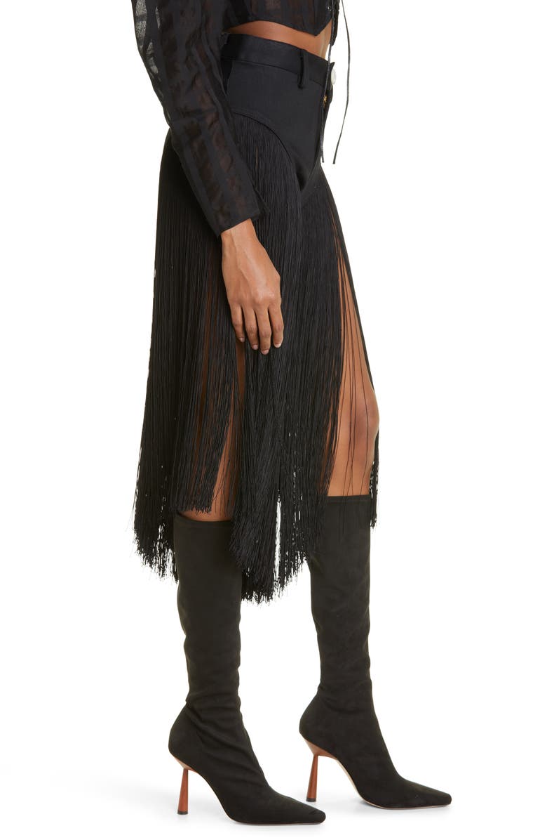 CAFE FORGOT x ZACHARIAH Fringe Jeans, Alternate, color, 