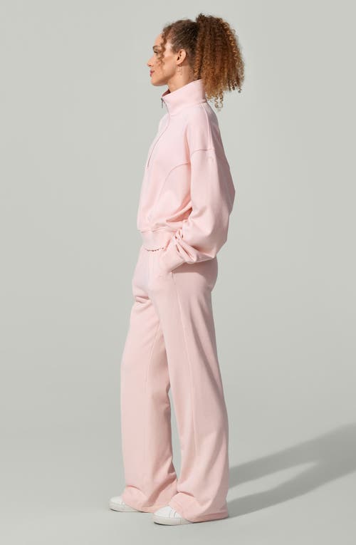 Lilysilk Silkerry Oversized Heirloom '89 Stand Collar Half-zip Pullover In Pink