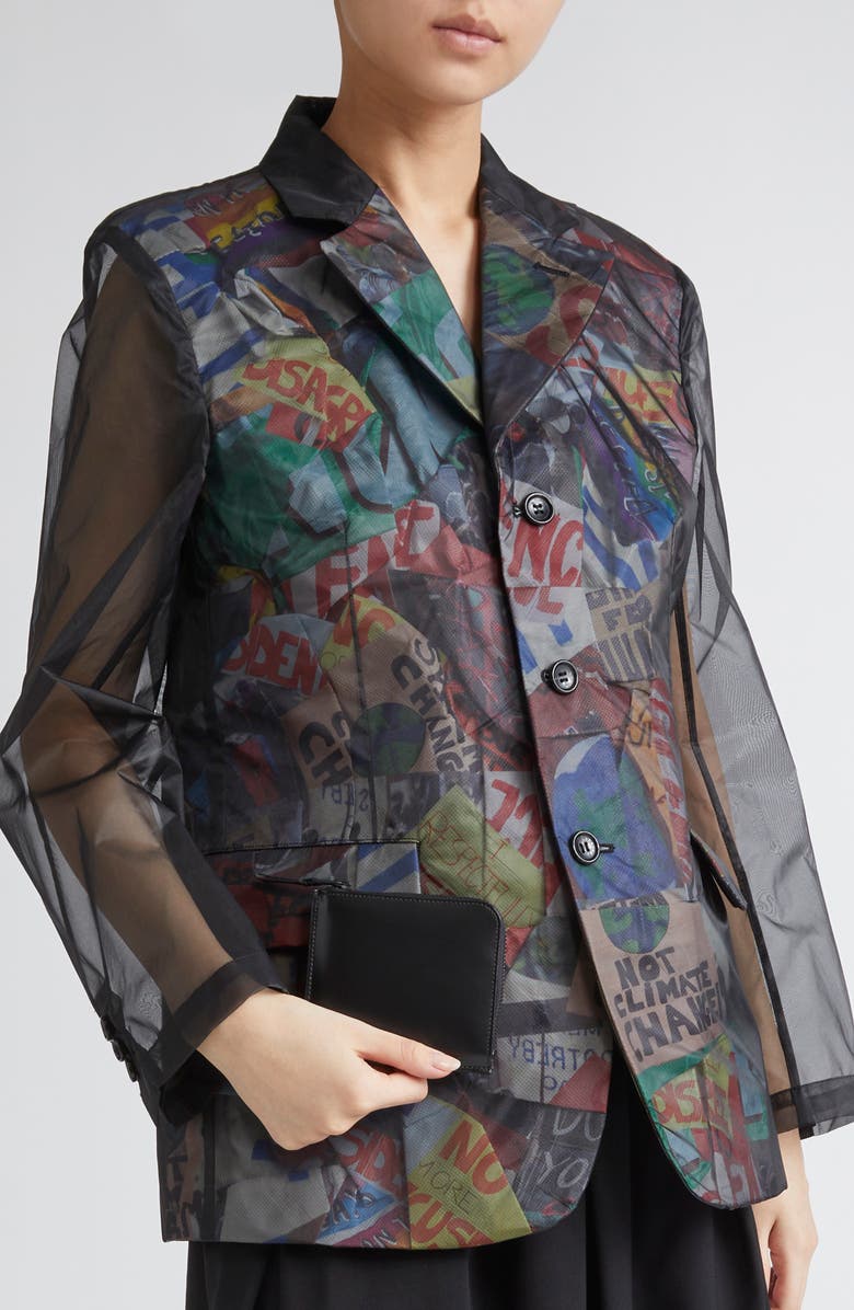 Comme des Garçons Wallets Leather Half Zip Wallet, Alternate, color, 