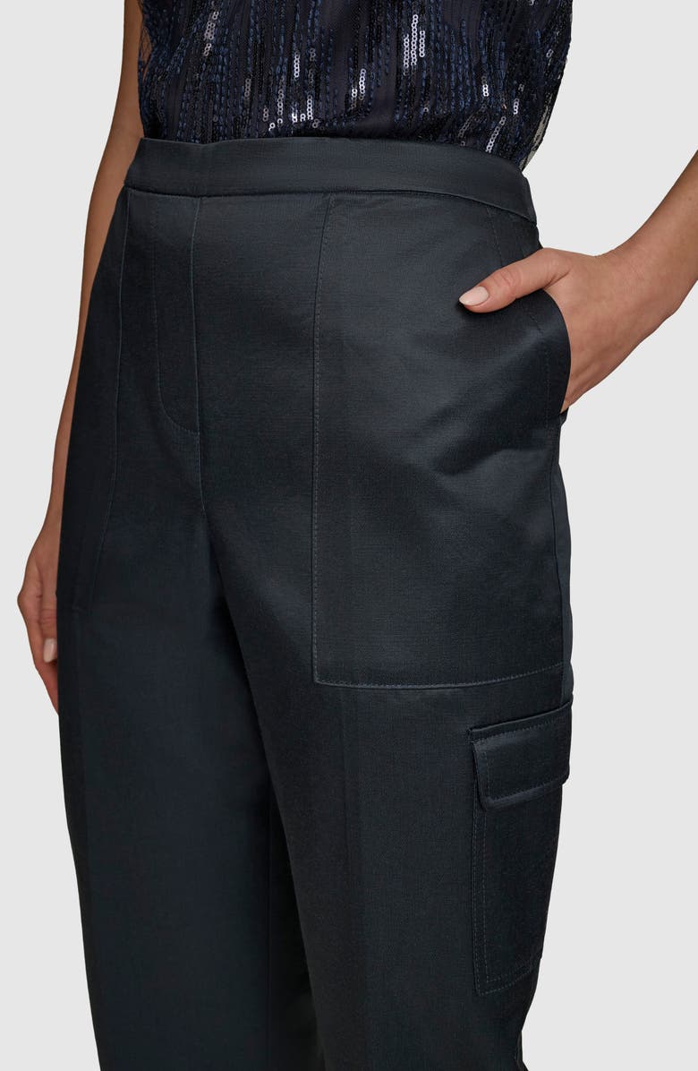 Donna Karan New York Sateen Cargo Pants, Alternate, color, 
