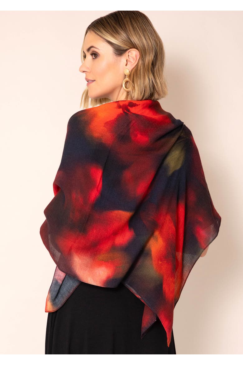 Minerva Silk Wool Scarf, Alternate, color, Midnight Ember