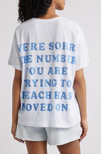 Embellished 1-800 Oversize Cotton Graphic T-Shirt