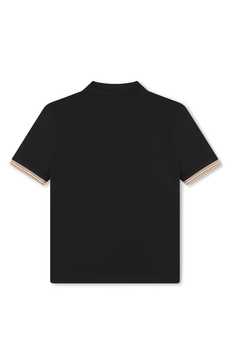 BOSS Kidswear Kids' Tipped Stretch Piqué Polo, Alternate, color, 