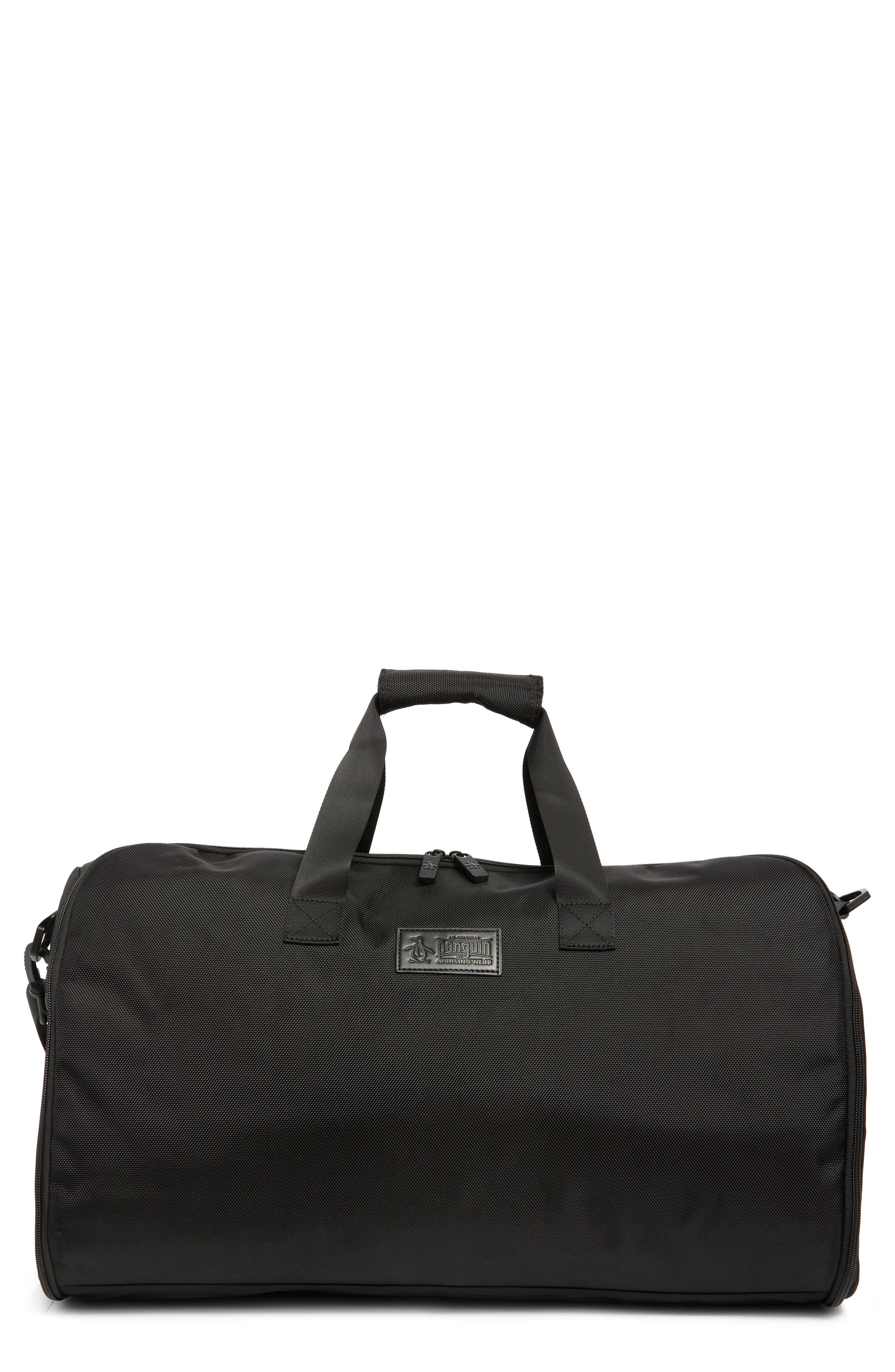 Original Penguin Wardrobe Travel Duffle Bag, Main, color, Black