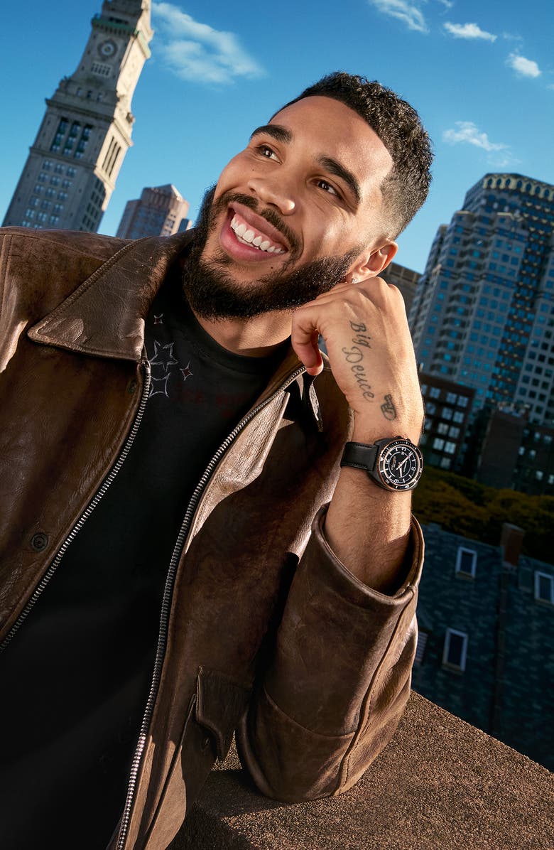 COACH Charter Leather Strap Watch, 44.5mm, Alternate, color, 