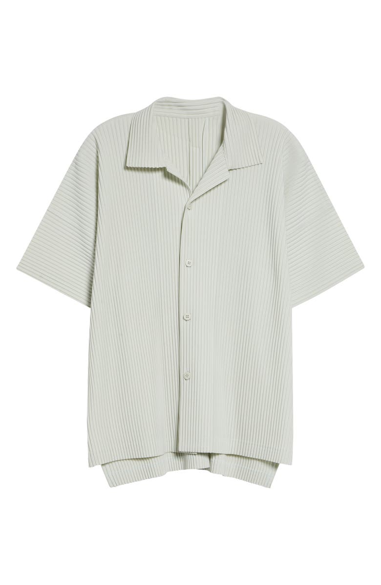 Homme Plissé Issey Miyake Monthly Colors May Pleated Camp Shirt, Alternate, color, Pf Fence Green