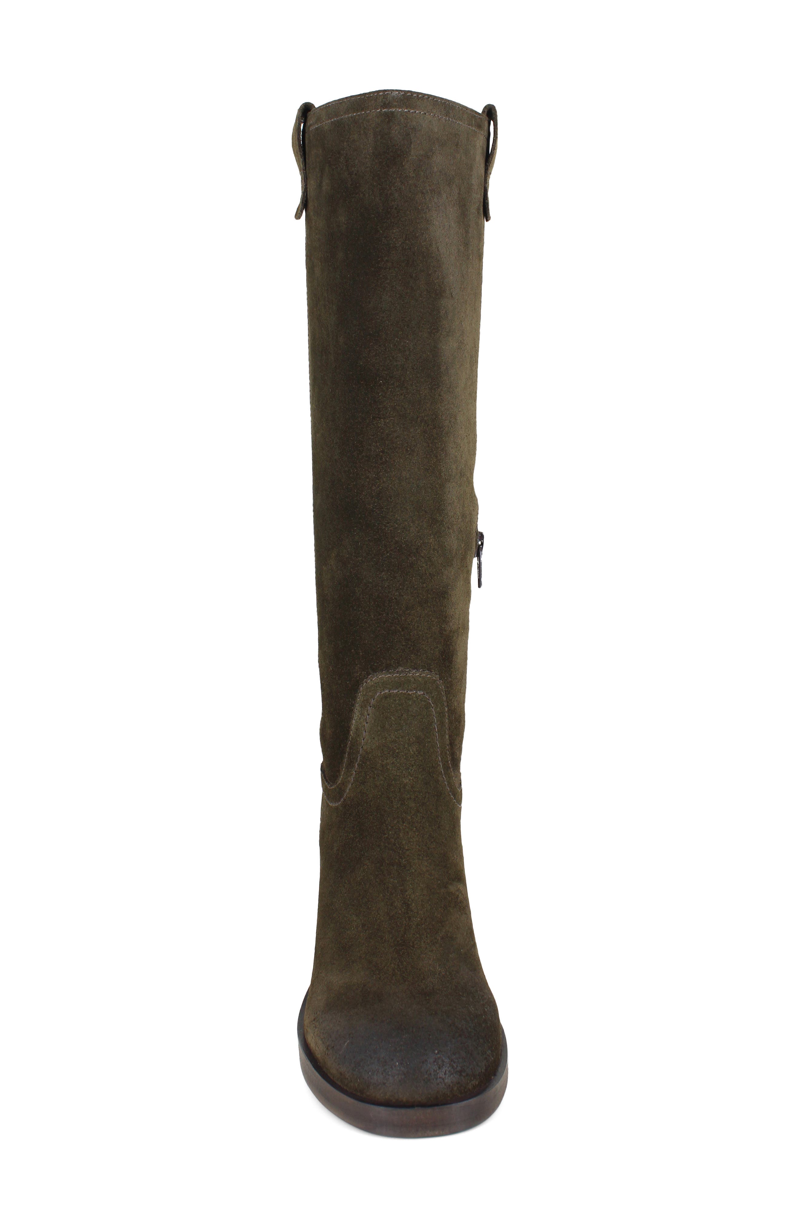 Casper Knee High Block Heel Boot, Alternate, color, BRWN SUEDE