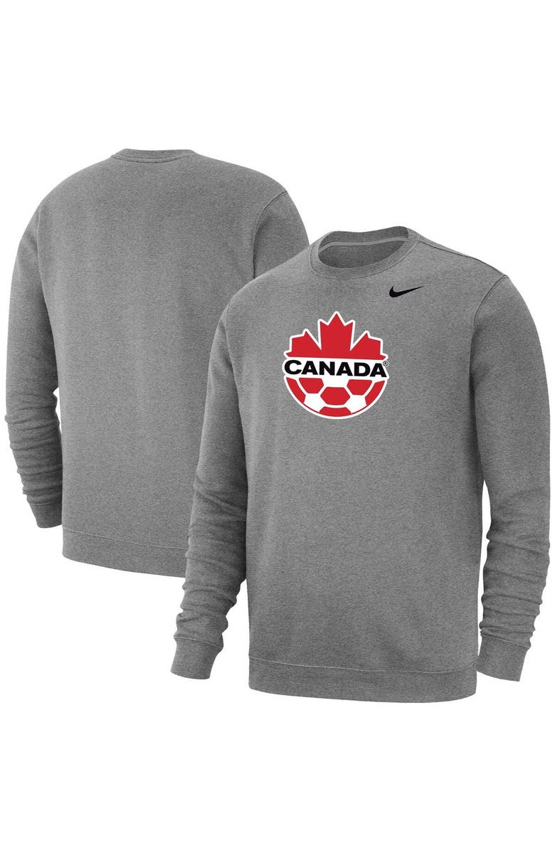Nike Men's Nike Heather Gray Canada Soccer Fleece Pullover Sweatshirt, Main, color, Heather Gray