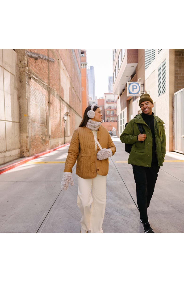 Turtle Fur High Pile Fleece Freestyle Mittens, Alternate, color, Natural