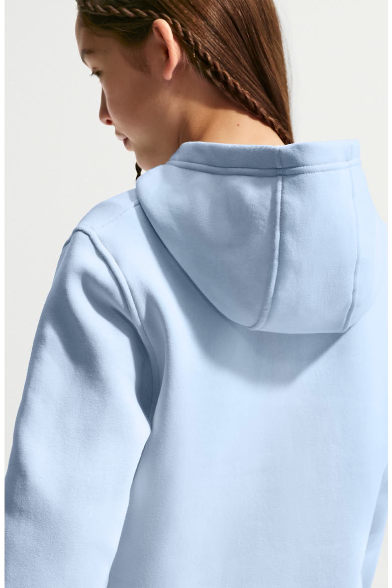 Kids' Club Fleece Hoodie, Alternate, color, HYDROGEN BLUE/ WHITE