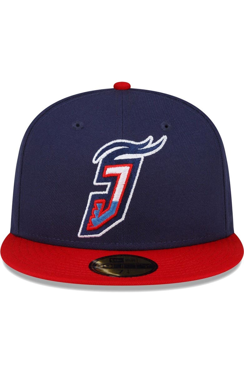 New Era Men's New Era Navy Jacksonville Jumbo Shrimp Authentic Collection Alternate Logo 59FIFTY Fitted Hat, Alternate, color, Navy