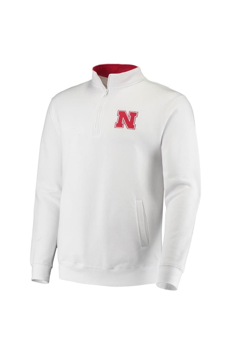 COLOSSEUM Men's Colosseum White Nebraska Huskers Tortugas Logo Quarter-Zip Jacket, Alternate, color, White