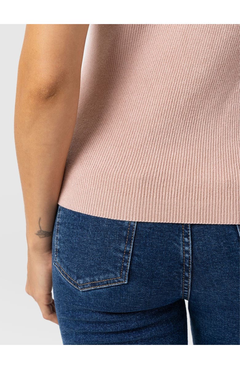 Saint + Sofia Honeycomb Sleeveless Rib Knit, Alternate, color, Pale Pink