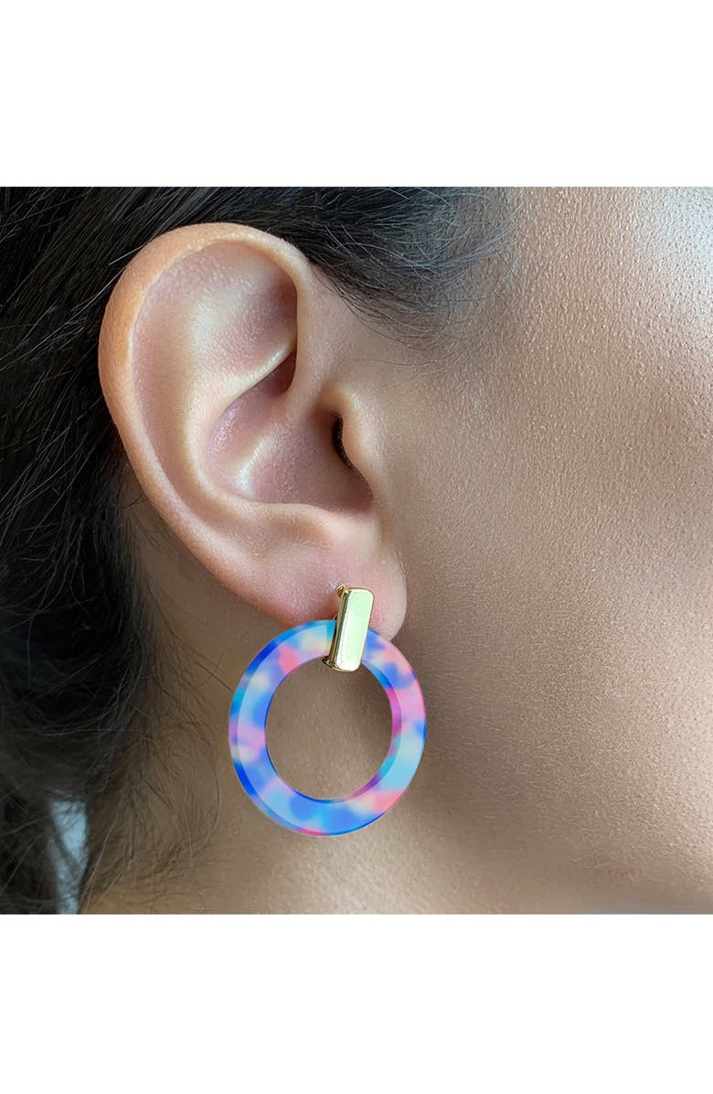 Sterling Forever Cake Resin Circle Stud Earrings, Alternate, color, 