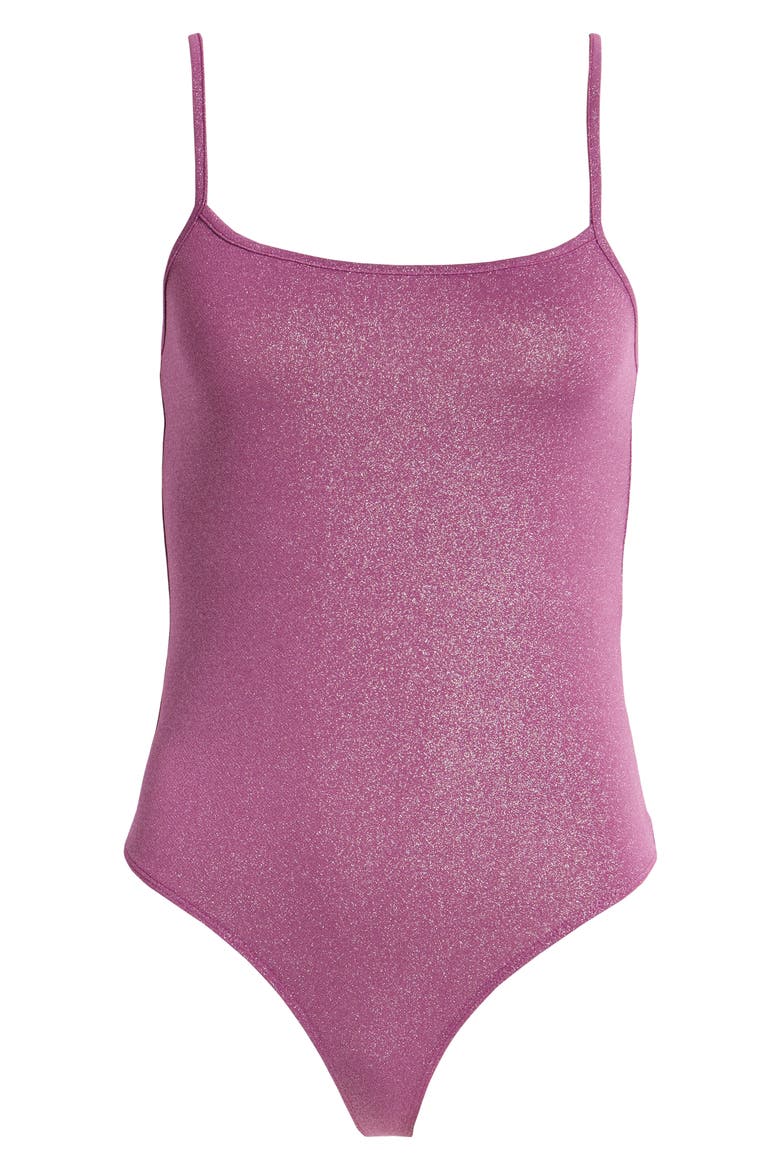 Sparkle Knit Tank Bodysuit, Alternate, color, PURPLE PHLOX