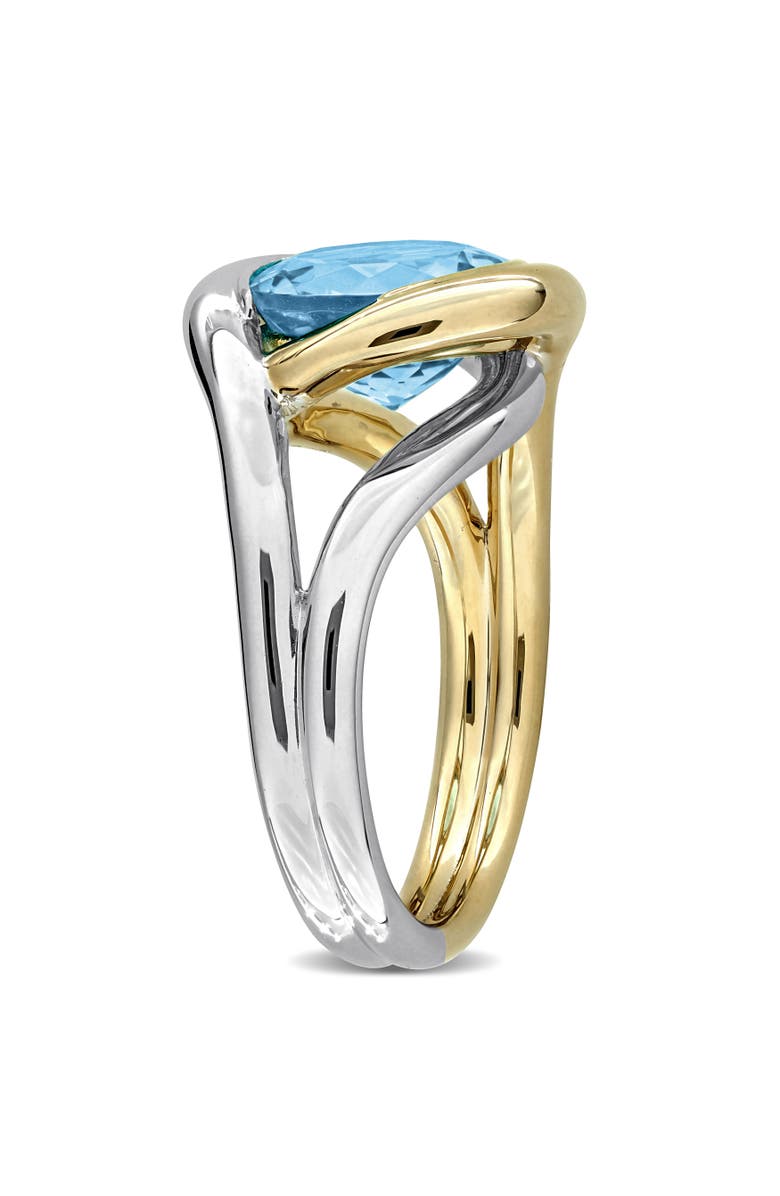 Julianna B. Blue Topaz Ring Two-Tone Sterling Silver, Alternate, color, Blue Topaz