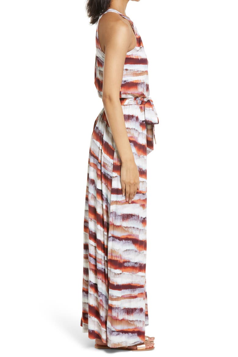 Halter Maxi Dress, Alternate, color, LANGOUSTINO