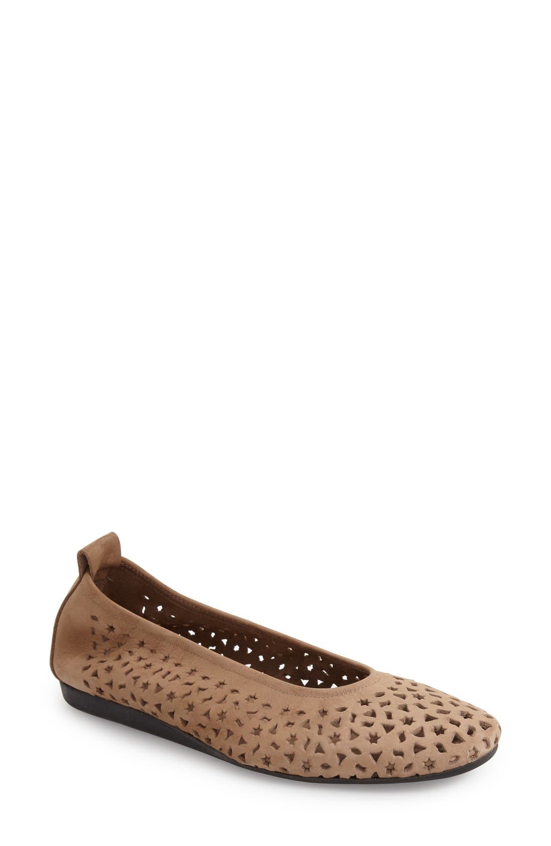 'Lilly' Flat, Main, color, SAND LEATHER