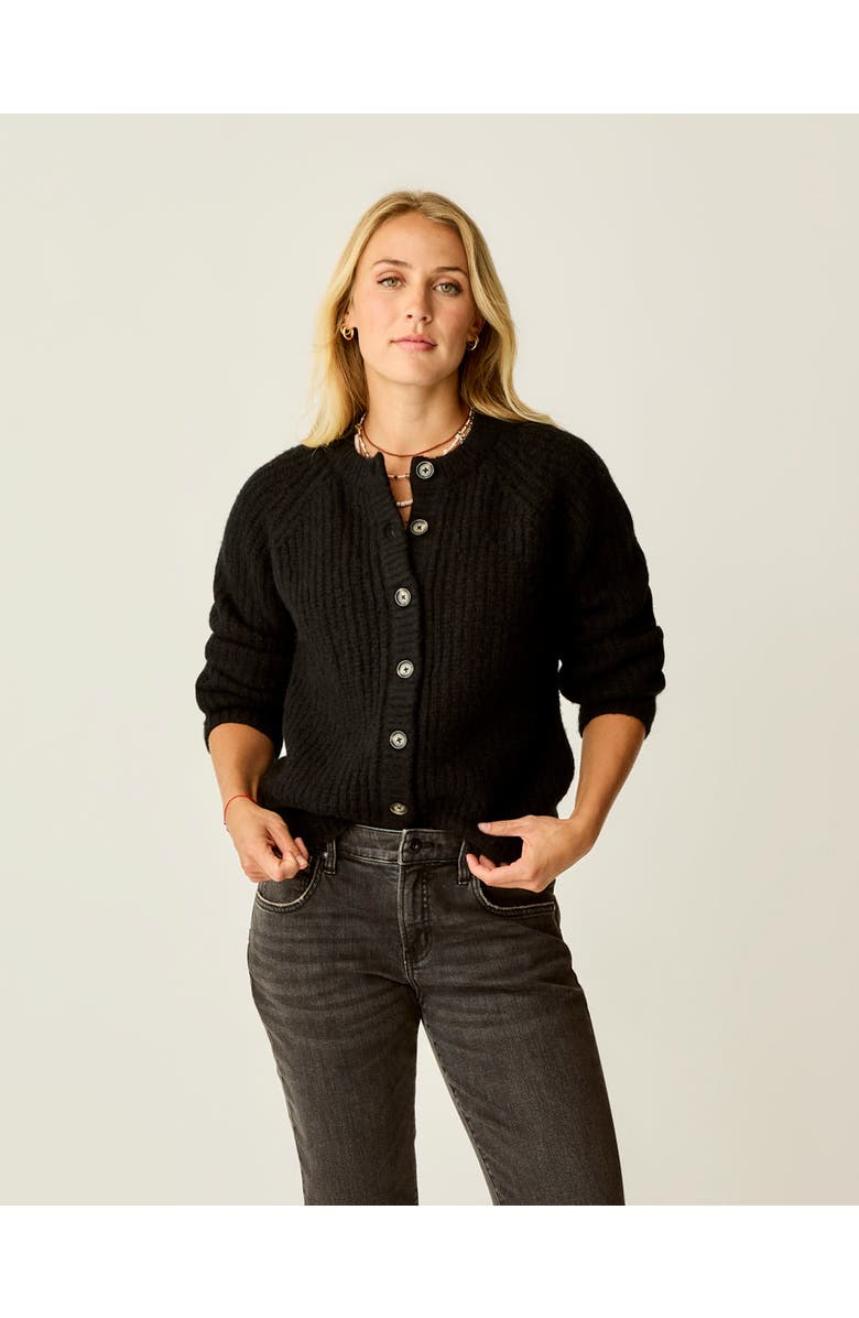 Carve Designs Daphne Wool Cardigan, Alternate, color, Black