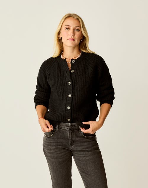 Carve Designs Daphne Wool Cardigan In Black