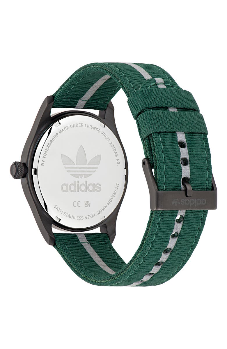 adidas Code Four Nylon Strap Watch, 42mm, Alternate, color,