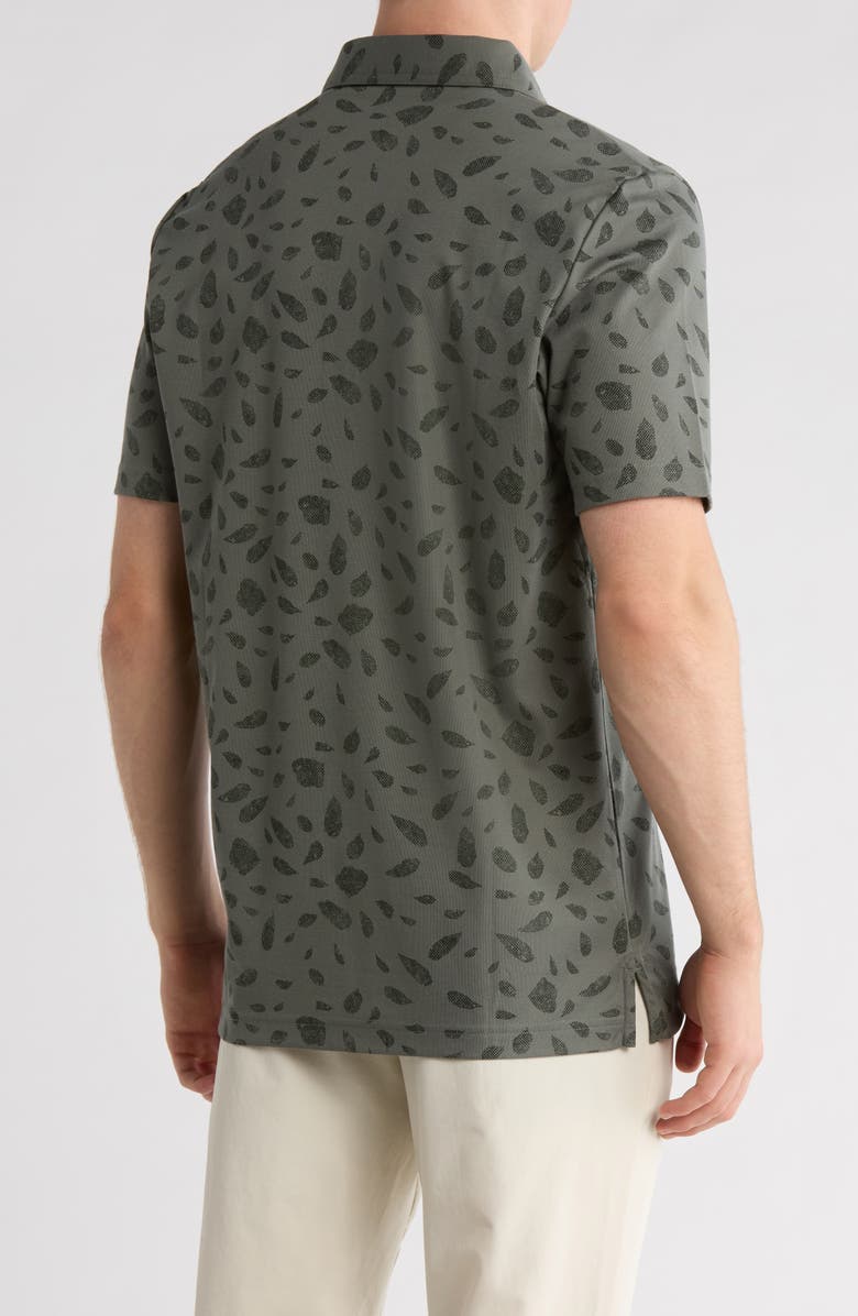 TravisMathew Magma Melt No Logo Knit Polo, Alternate, color, Dark Olive