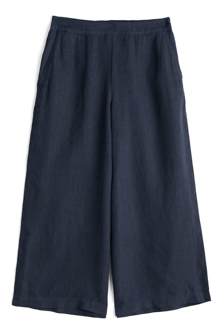 Merrivale Linen Culottes, Alternate, color, MARITIME