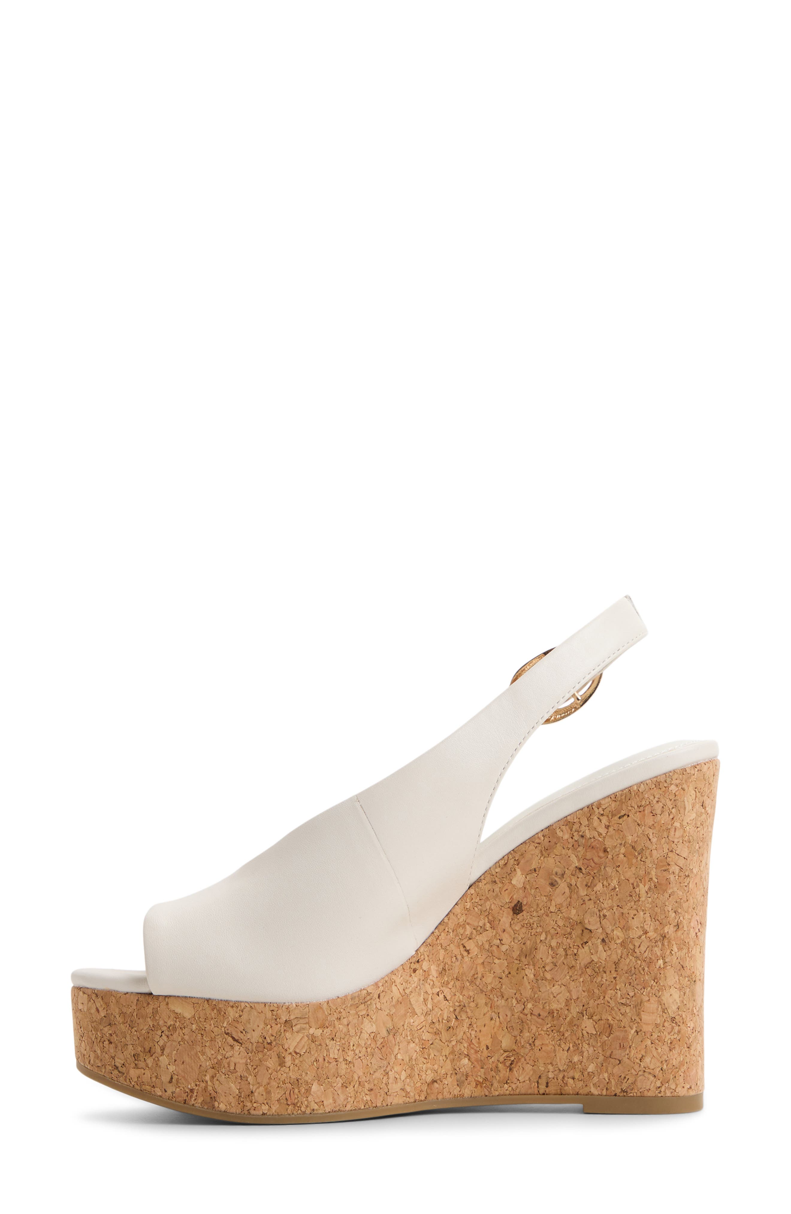ALDO Tatianah Platform Wedge Sandal, Alternate, color, White/ Bone