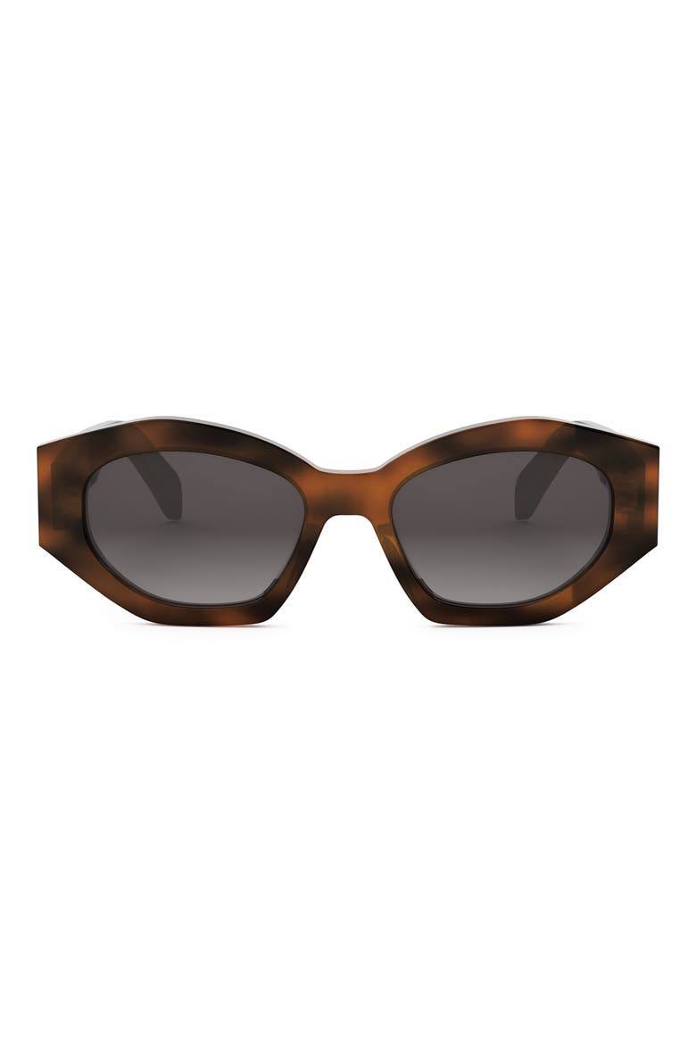 Triomphe 54mm Cat Eye Sunglasses, Main, color, BLONDE HAVANA / GRADIENT BROWN