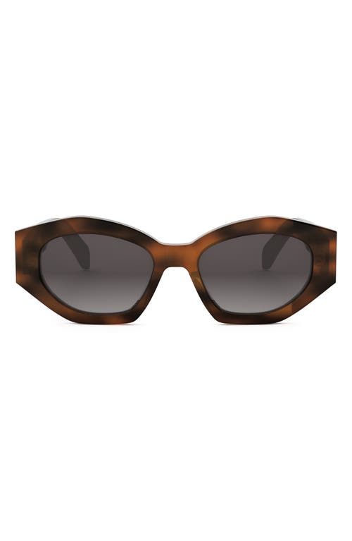 Celine Triomphe 54mm Cat Eye Sunglasses In Brown