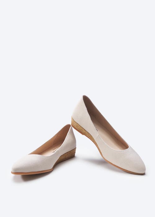 Viscata Rubina Canvas Espadrille Flats In Beige