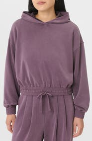 Sweaty Betty Sand Wash Cloud Weight Crop Hoodie