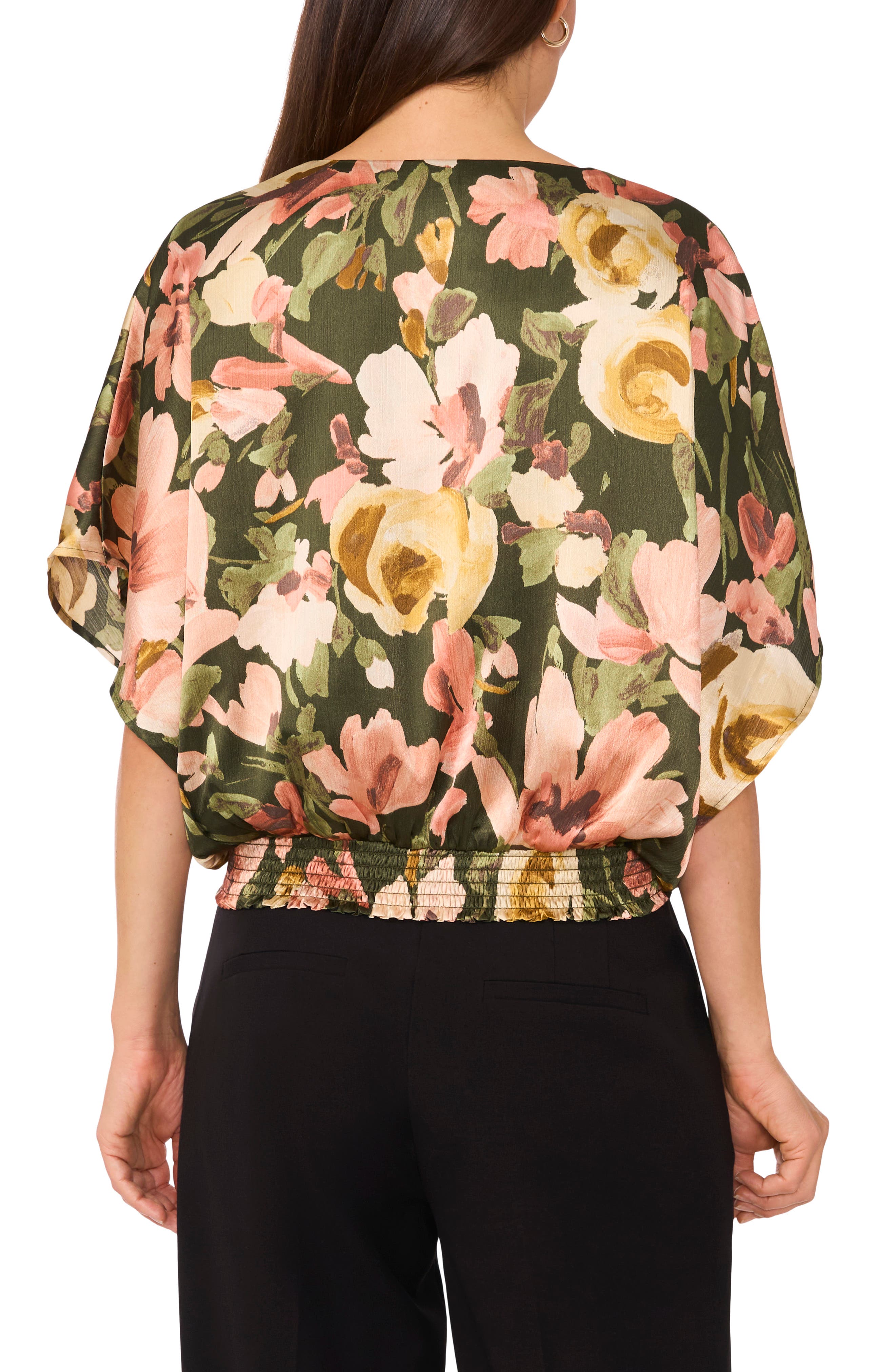 Halogen® Faux Wrap Satin Top | Nordstromrack