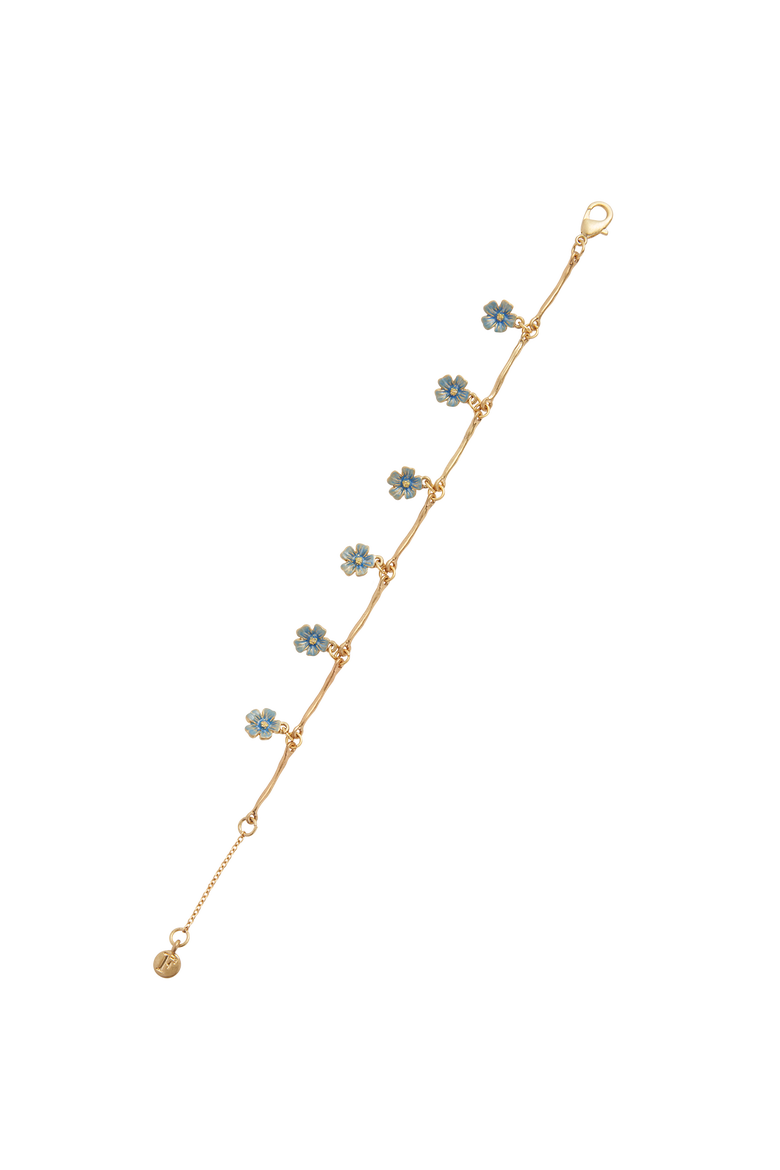 Forget-Me-Not Bracelet, Alternate, color, Blue & Gold