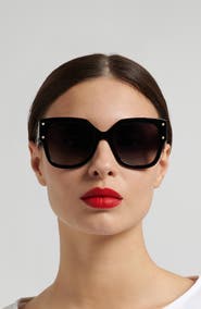 Carolina Herrera Her 55mm Gradient Square Sunglasses
