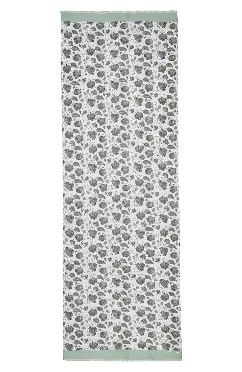 Rebecca Minkoff Lotus Print Fringe Scarf, Alternate, color,